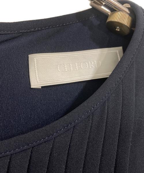CELFORD（セルフォード）CELFORD (セルフォード) 半袖ワンピース ネイビー サイズ:38の古着・服飾アイテム