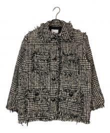 CLANE（クラネ）の古着「ミックスツイードブルゾン」｜ブラック
