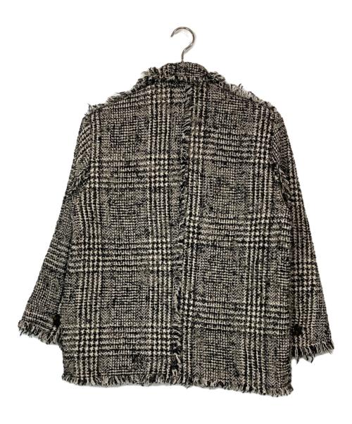 CLANE（クラネ）CLANE (クラネ) ミックスツイードブルゾン ブラック サイズ:2の古着・服飾アイテム