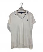 POLO RALPH LAURENポロ・ラルフローレン）の古着「vネックポロシャツ」｜ホワイト