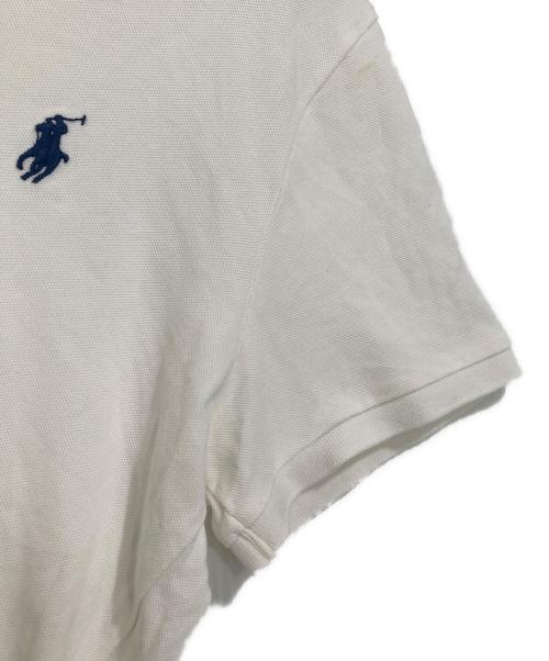 POLO RALPH LAUREN（ポロ・ラルフローレン）POLO RALPH LAUREN (ポロ・ラルフローレン) vネックポロシャツ ホワイト サイズ:Lの古着・服飾アイテム