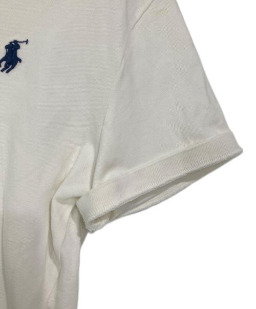 POLO RALPH LAUREN（ポロ・ラルフローレン）POLO RALPH LAUREN (ポロ・ラルフローレン) vネックポロシャツ ホワイト サイズ:Lの古着・服飾アイテム