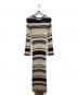 AMERI（アメリ）の古着「MULTI BORDER KNIT DRESS」｜アイボリー