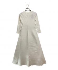 anuans（アニュアンス）の古着「ダブルフェイスニットワンピース」｜ホワイト