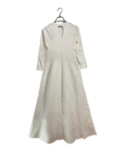 anuans（アニュアンス）anuans (アニュアンス) ダブルフェイスニットワンピース ホワイト サイズ:FREE 未使用品の古着・服飾アイテム