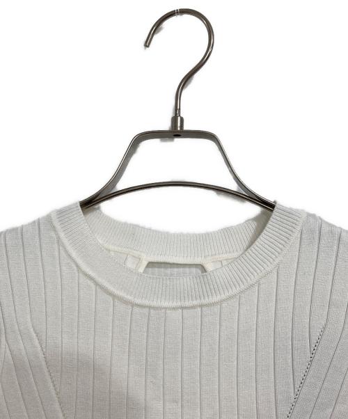 anuans（アニュアンス）anuans (アニュアンス) ダブルフェイスニットワンピース ホワイト サイズ:FREE 未使用品の古着・服飾アイテム