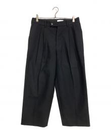 kontor（コントール）の古着「Wool 2 Tuck Trousers」｜ブラック