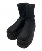 darichダーリッチ）の古着「ウルトラストレッチフラットショートブーツ」｜ブラック