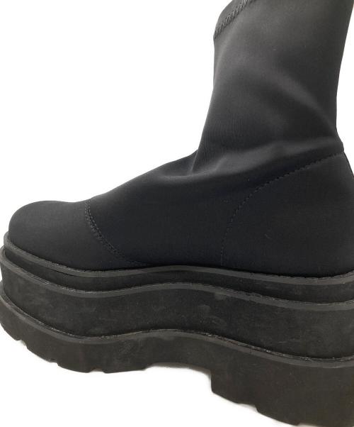 darich（ダーリッチ）darich (ダーリッチ) ウルトラストレッチフラットショートブーツ ブラック サイズ:Ⅿの古着・服飾アイテム