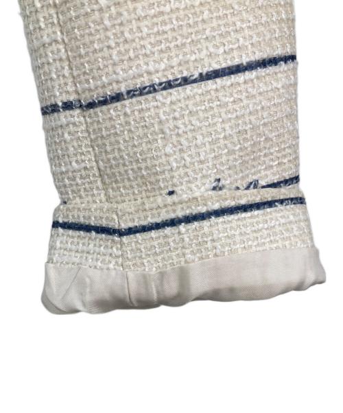 darich（ダーリッチ）darich (ダーリッチ) Darlingボーダーツイードジャケット+スカート アイボリー サイズ:FREEの古着・服飾アイテム