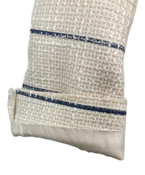 darich（ダーリッチ）darich (ダーリッチ) Darlingボーダーツイードジャケット+スカート アイボリー サイズ:FREEの古着・服飾アイテム