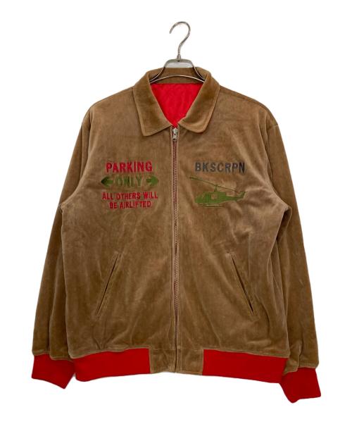 AVIREX（アヴィレックス）AVIREX (アヴィレックス) ピンナップガールリバーシブルジャケット ブラウン×レッド サイズ:Lの古着・服飾アイテム