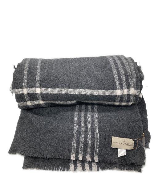 alonpi（アロンピ）alonpi (アロンピ) カシミヤ100%ストール ブラック サイズ:150×200の古着・服飾アイテム