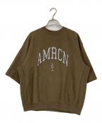 L'appartement×Americanaアパルトモン×アメリカーナ）の古着「HALF SLEEVE SWEAT」｜ブラウン