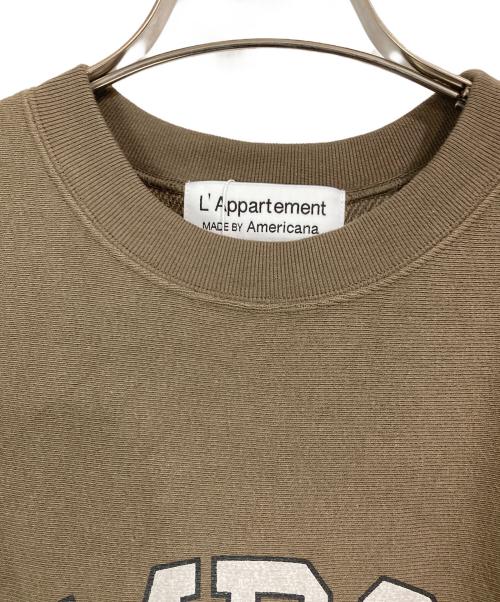 L'appartement（アパルトモン）L'Appartement (アパルトモン) Americana (アメリカーナ) HALF SLEEVE SWEAT ブラウン サイズ:Free 未使用品の古着・服飾アイテム
