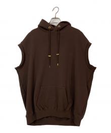 L'appartement×Americana（アパルトモン×アメリカーナ）の古着「N/S Foodedプルオーバースウェットパーカー」｜ブラウン