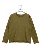 ISSEY MIYAKE MENイッセイミヤケメン）の古着「カットオフデザイン ヘビーウェイト L/S」｜カーキ