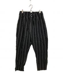 MUZE（ミューズ）の古着「ストライプパンツ」｜ブラック