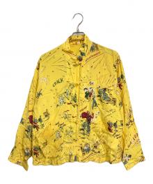 Porter Classic（ポータークラシック）の古着「22SS 落ちこぼれスパイ チャイナシャツ」｜イエロー