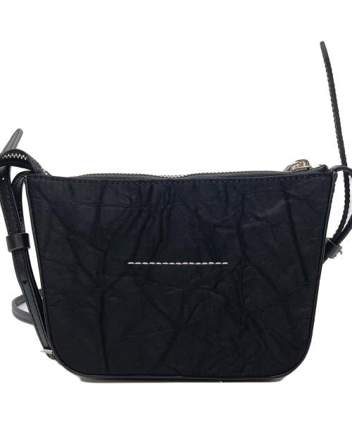 MM6 Maison Margiela（エムエムシックスメゾンマルジェラ）MM6 Maison Margiela (エムエムシックスメゾンマルジェラ) ミニショルダーバッグ レザーショルダーバッグ　 ブラックの古着・服飾アイテム