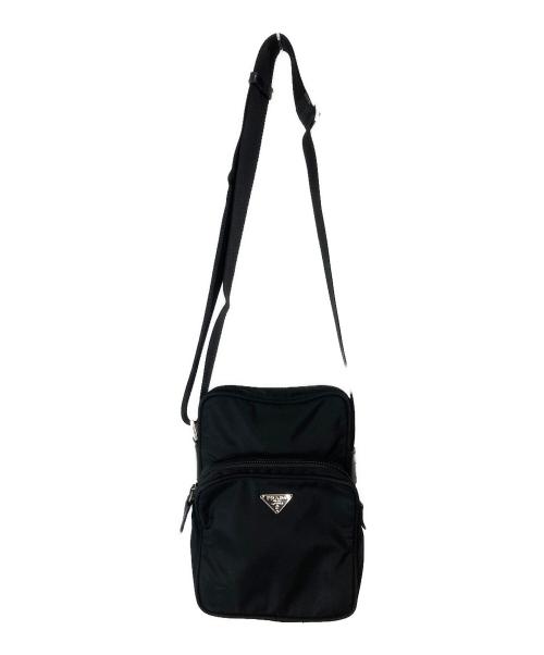 PRADA（プラダ）PRADA (プラダ) ナイロンショルダーバッグ ブラックの古着・服飾アイテム