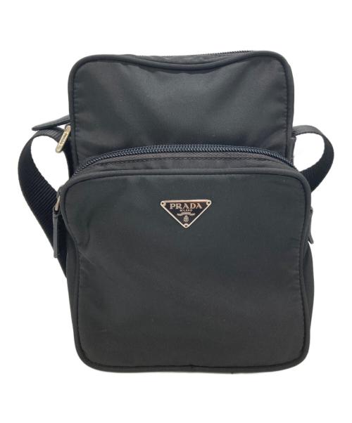 PRADA（プラダ）PRADA (プラダ) ナイロンショルダーバッグ ブラックの古着・服飾アイテム
