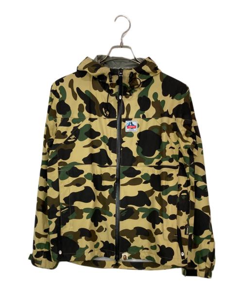 A BATHING APE（ア ベイシング エイプ）A BATHING APE (ア ベイシング エイプ) サルカモ柄マウンテンパーカー ベージュ サイズ:Sの古着・服飾アイテム