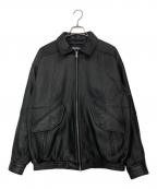 AVIREXアヴィレックス）の古着「LEATHER CWU BLOUSON」｜ブラック