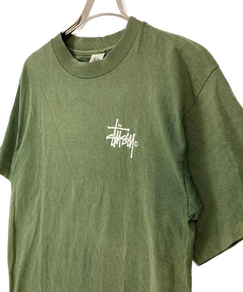 stussy（ステューシー）stussy (ステューシー) 90's スカルボーンプリントTシャツ グリーン サイズ:XLの古着・服飾アイテム