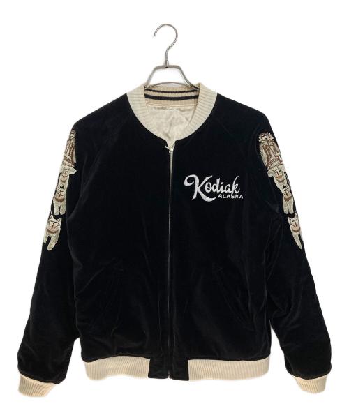 AVIREX（アヴィレックス）AVIREX (アヴィレックス) リバーシブルスカジャン ブラック×ホワイト サイズ:Lの古着・服飾アイテム