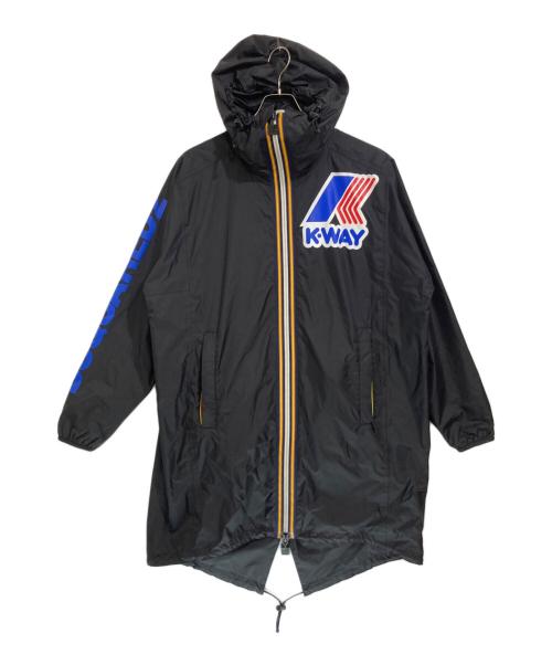 DSQUARED2（ディースクエアード）DSQUARED2 (ディースクエアード) K-way (ケイウェイ) PRINTED RAIN COAT ブラック サイズ:XSの古着・服飾アイテム