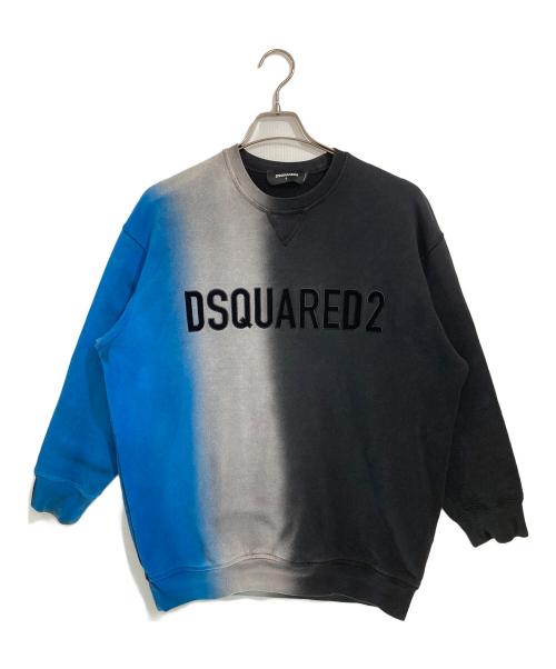 DSQUARED2（ディースクエアード）DSQUARED2 (ディースクエアード) グラデーションロゴスウェット ブラック サイズ:Sの古着・服飾アイテム