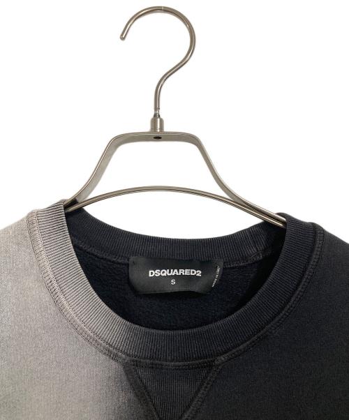 DSQUARED2（ディースクエアード）DSQUARED2 (ディースクエアード) グラデーションロゴスウェット ブラック サイズ:Sの古着・服飾アイテム