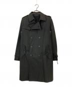 JOHN LAWRENCE SULLIVANジョン ローレンス サリバン）の古着「オイルドコットントレンチコート」｜ブラック