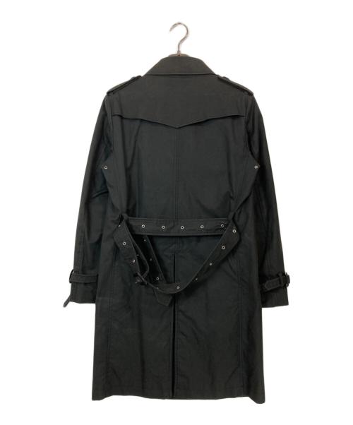 JOHN LAWRENCE SULLIVAN（ジョン ローレンス サリバン）JOHN LAWRENCE SULLIVAN (ジョン ローレンス サリバン) オイルドコットントレンチコート ブラック サイズ:36の古着・服飾アイテム