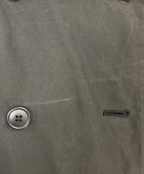 JOHN LAWRENCE SULLIVAN（ジョン ローレンス サリバン）JOHN LAWRENCE SULLIVAN (ジョン ローレンス サリバン) オイルドコットントレンチコート ブラック サイズ:36の古着・服飾アイテム