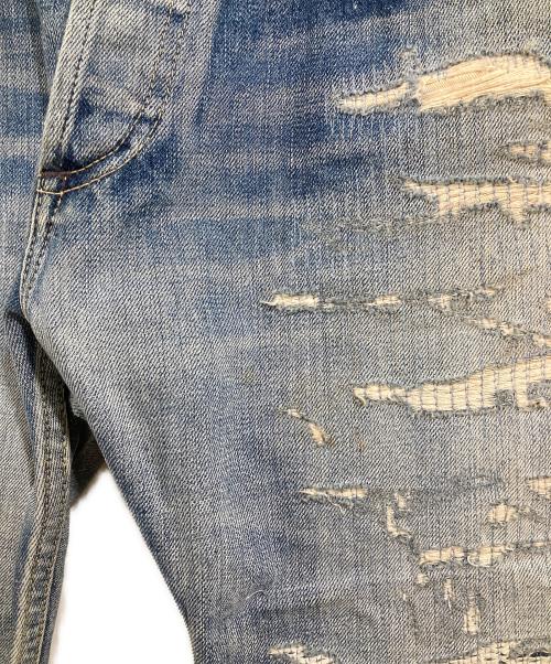 Denham（デンハム）Denham (デンハム) ダメージデニムパンツ ブルー サイズ:不明の古着・服飾アイテム