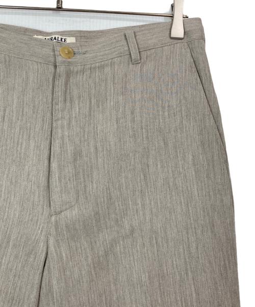 AURALEE（オーラリー）AURALEE (オーラリー) COTTON WOOL DOUBLE CLOTH SLACKS グレー サイズ:4の古着・服飾アイテム