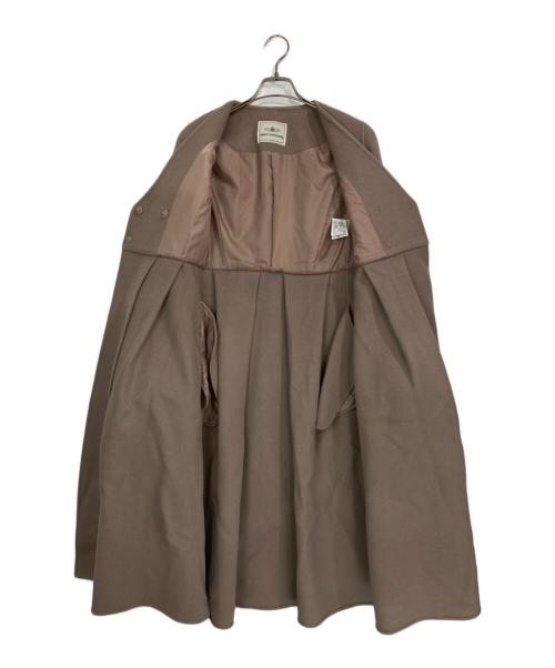 GRACE CONTINENTAL（（グレースコンチネンタル）GRACE CONTINENTAL (（グレースコンチネンタル) ノーカラーリバーコート ベージュ サイズ:36の古着・服飾アイテム
