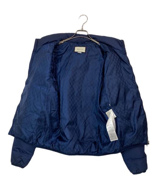 GUCCI（グッチ）GUCCI (グッチ) ヒステリアロゴダウンジャケット ネイビー サイズ:52の古着・服飾アイテム