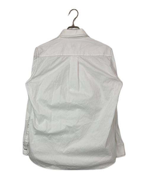 Y'S YOHJI YAMAMOTO（ワイズ ヨウジヤマモト）Y's YOHJI YAMAMOTO (ワイズ ヨウジヤマモト) デザインステッチシャツ ホワイト サイズ:3の古着・服飾アイテム