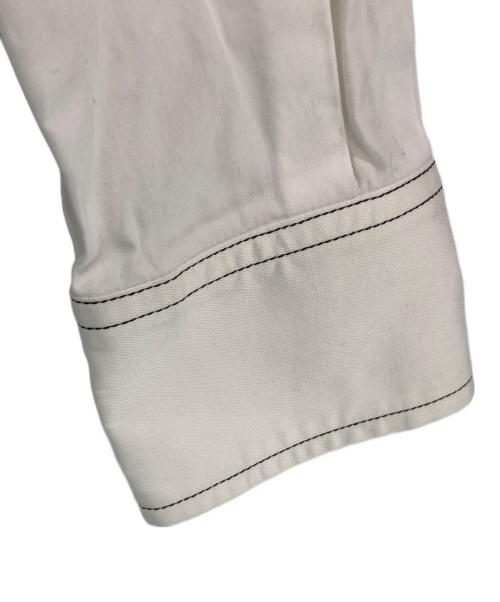 Y'S YOHJI YAMAMOTO（ワイズ ヨウジヤマモト）Y's YOHJI YAMAMOTO (ワイズ ヨウジヤマモト) デザインステッチシャツ ホワイト サイズ:3の古着・服飾アイテム