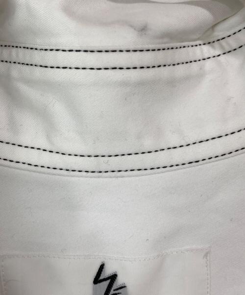 Y'S YOHJI YAMAMOTO（ワイズ ヨウジヤマモト）Y's YOHJI YAMAMOTO (ワイズ ヨウジヤマモト) デザインステッチシャツ ホワイト サイズ:3の古着・服飾アイテム