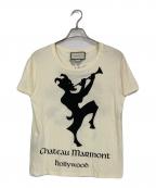 GUCCIグッチ）の古着「シャトーマーモントショートスリーブTシャツ」｜ベージュ