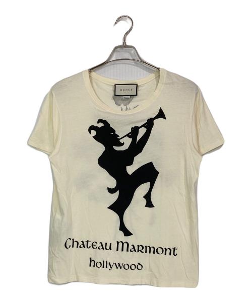 GUCCI（グッチ）GUCCI (グッチ) シャトーマーモントショートスリーブTシャツ ベージュ サイズ:XXSの古着・服飾アイテム
