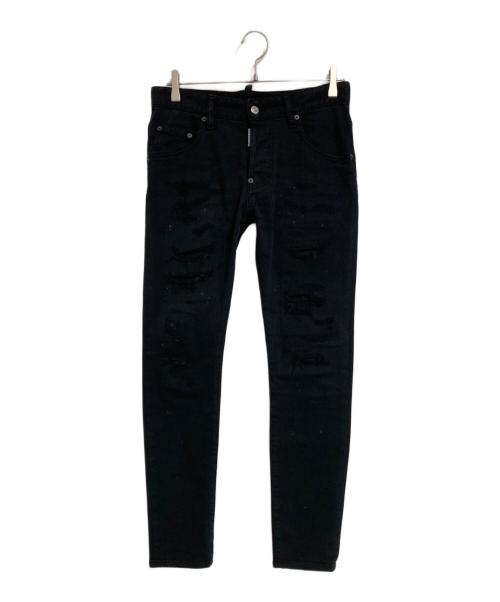 DSQUARED2（ディースクエアード）DSQUARED2 (ディースクエアード) TRASH WASH SUPER TWINKY JEAN ブラック サイズ:44の古着・服飾アイテム