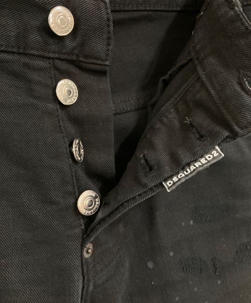 DSQUARED2（ディースクエアード）DSQUARED2 (ディースクエアード) TRASH WASH SUPER TWINKY JEAN ブラック サイズ:44の古着・服飾アイテム