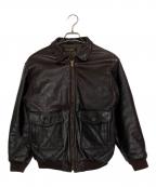 BROOKS BROTHERSブルックスブラザーズ）の古着「A-2レザーフライトジャケット」｜ブラウン