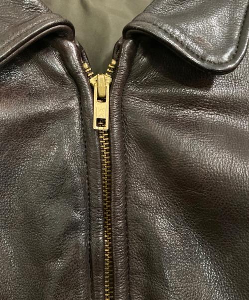 BROOKS BROTHERS（ブルックスブラザーズ）BROOKS BROTHERS (ブルックスブラザーズ) A-2レザーフライトジャケット ブラウン サイズ:-の古着・服飾アイテム