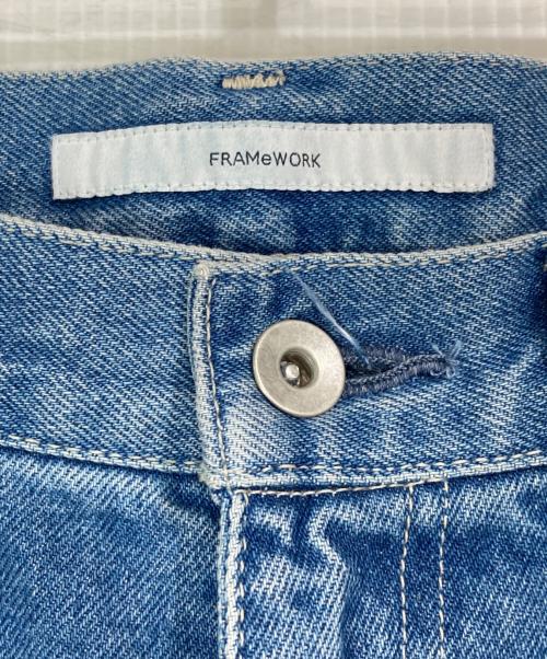 FRAMeWORK（フレームワーク）FRAMeWORK (フレームワーク) デニムストレートパンツ ブルー サイズ:40の古着・服飾アイテム